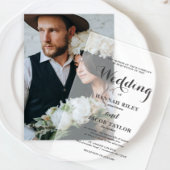 Elegant Calligraphy Simple Wedding Acryl Uitnodigingen