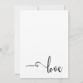 Elegant Calligraphy Simple Wedding Reception Kaart (Achterkant)