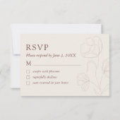 Elegant Calligraphy Simple Wedding RSVP Kaart (Achterkant)