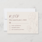 Elegant Calligraphy Simple Wedding RSVP Kaart (Achterkant)