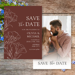 Elegant Calligraphy Simple Wedding Save the Dates Kaart
