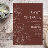 Elegant Calligraphy Simple Wedding Save the Dates Kaart
