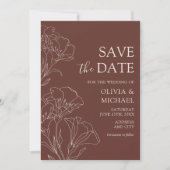 Elegant Calligraphy Simple Wedding Save the Dates Kaart (Voorkant)