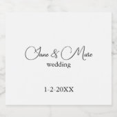 Elegant Calligraphy Stylish Wedding Bier Etiket (Enkel label)