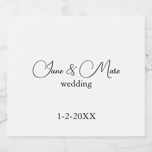 Elegant Calligraphy Stylish Wedding Bier Etiket (Enkel label)