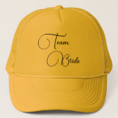 Elegant Calligraphy Team Bruid Bruids Trucker Pet (Voorkant)