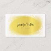 Elegant Calligraphy Trendy Gold Kijk Classy Luxury Visitekaartje (Voorkant)