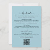 Elegant Calligraphy Tropical Beach QR Code Wedding Kaart (Achterkant)
