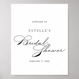 Elegant Calligraphy Vrijgezellenfeest Welcome Post Poster