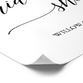 Elegant Calligraphy Vrijgezellenfeest Welcome Poster (Hoek)