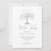 Elegant Calligraphy Waterverf Tree Family Reunion (Voorkant)