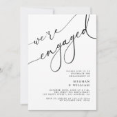 Elegant Calligraphy We zijn Engaged Party Kaart (Voorkant)