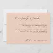 Elegant Calligraphy Weddenschap Foto bedankt (Achterkant)