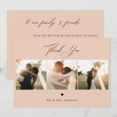 Elegant Calligraphy Weddenschap Foto bedankt (Voorkant / Achterkant)