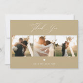 Elegant Calligraphy Weddenschap Foto bedankt (Voorkant)