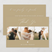 Elegant Calligraphy Weddenschap Foto bedankt (Voorkant / Achterkant)