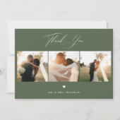 Elegant Calligraphy Weddenschap Foto bedankt (Voorkant)