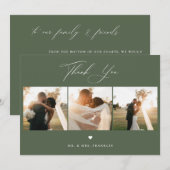 Elegant Calligraphy Weddenschap Foto bedankt (Voorkant / Achterkant)