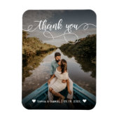 Elegant Calligraphy Weddenschap Foto: You Magnet Magneet (Verticaal)