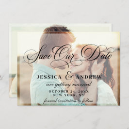 Elegant Calligraphy Wedding 2 FOTO Save the Date