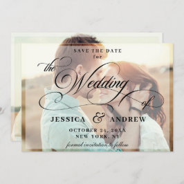 Elegant Calligraphy Wedding 2 FOTO Save the Date