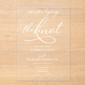 Elegant Calligraphy Wedding Acryl Uitnodigingen (Voorkant)