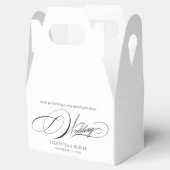 Elegant Calligraphy Wedding Bedankdoosjes (Geopend)