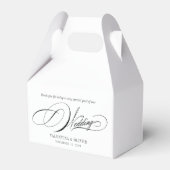 Elegant Calligraphy Wedding Bedankdoosjes (Voorkant Zijde)