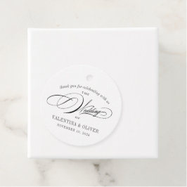 Elegant Calligraphy Wedding Bedankjes Labels