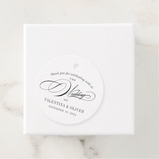 Elegant Calligraphy Wedding Bedankjes Labels (In situ)