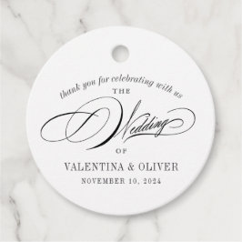 Elegant Calligraphy Wedding Bedankjes Labels