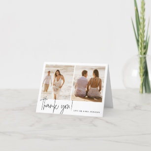 Elegant Calligraphy Wedding Bedankkaart