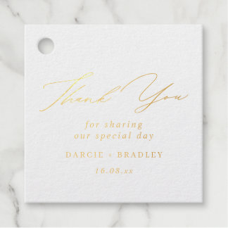 Elegant Calligraphy Wedding Bedankt Bedankjes Labels