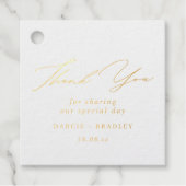 Elegant Calligraphy Wedding Bedankt Bedankjes Labels (Voorkant)