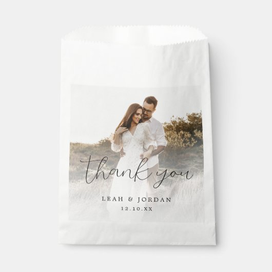 Elegant Calligraphy Wedding Bedankt Bedankzakje (Voorkant)