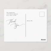 Elegant Calligraphy Wedding Bedankt Briefkaart (Achterkant)