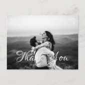 Elegant Calligraphy Wedding Bedankt Briefkaart (Voorkant)