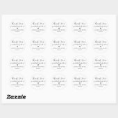 Elegant Calligraphy Wedding Bedankt voor je plezie Ronde Sticker (Vel)