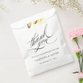 Elegant Calligraphy Wedding Bedankzakje (Gezegeld)