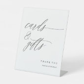 Elegant Calligraphy Wedding Cards & Gifts Reclamebord Met Voetstuk (Voorkant)
