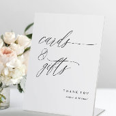 Elegant Calligraphy Wedding Cards & Gifts Reclamebord Met Voetstuk