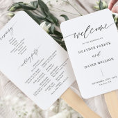 Elegant Calligraphy Wedding Ceremony Program Handwaaier
