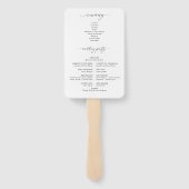 Elegant Calligraphy Wedding Ceremony Program Handwaaier (Achterkant)