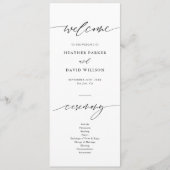 Elegant Calligraphy Wedding Ceremony Programmakaart (Voorkant)