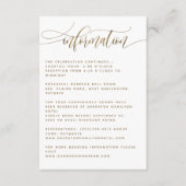Elegant Calligraphy Wedding Details, Informatie Informatiekaartje (Voorkant)