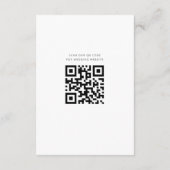 Elegant Calligraphy Wedding Details met QR Code Informatiekaartje (Achterkant)