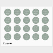 Elegant Calligraphy Wedding Envelope Seal Ronde Sticker (Vel)