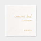 Elegant Calligraphy Wedding Folie Servetten (Voorkant)