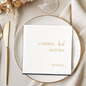 Elegant Calligraphy Wedding Folie Servetten