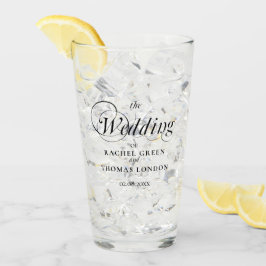 Elegant Calligraphy Wedding Glas